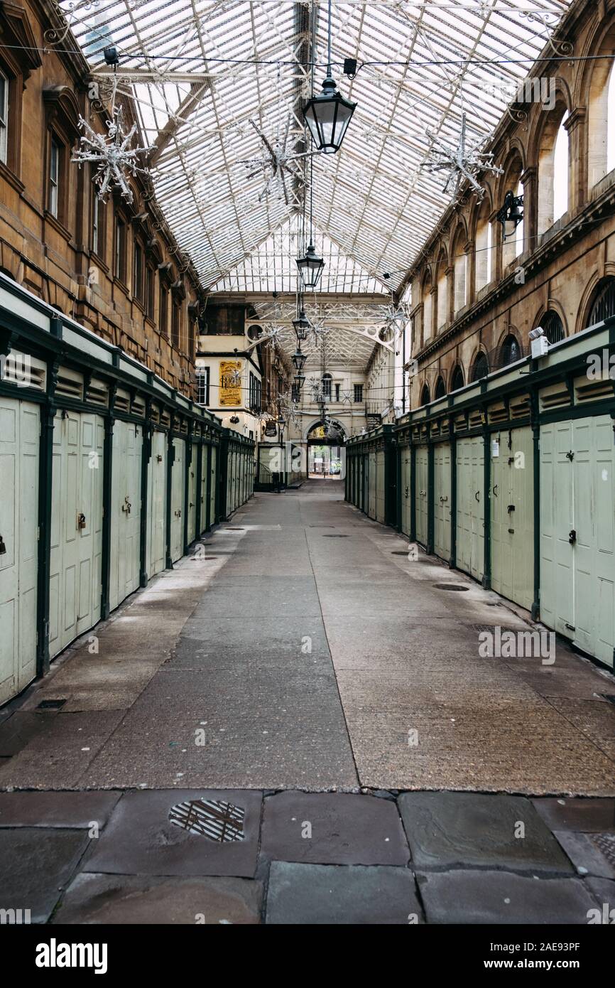 Leere St Nicholas Markt, Bristol, Großbritannien Stockfoto