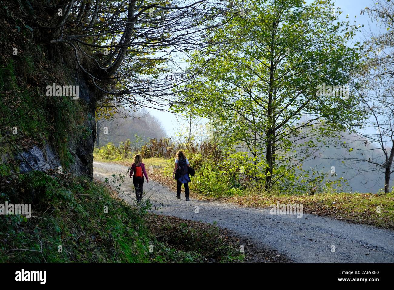 Wanderer geniessen Sie den Herbst in Trabzon Tonya yakçukur Stockfoto