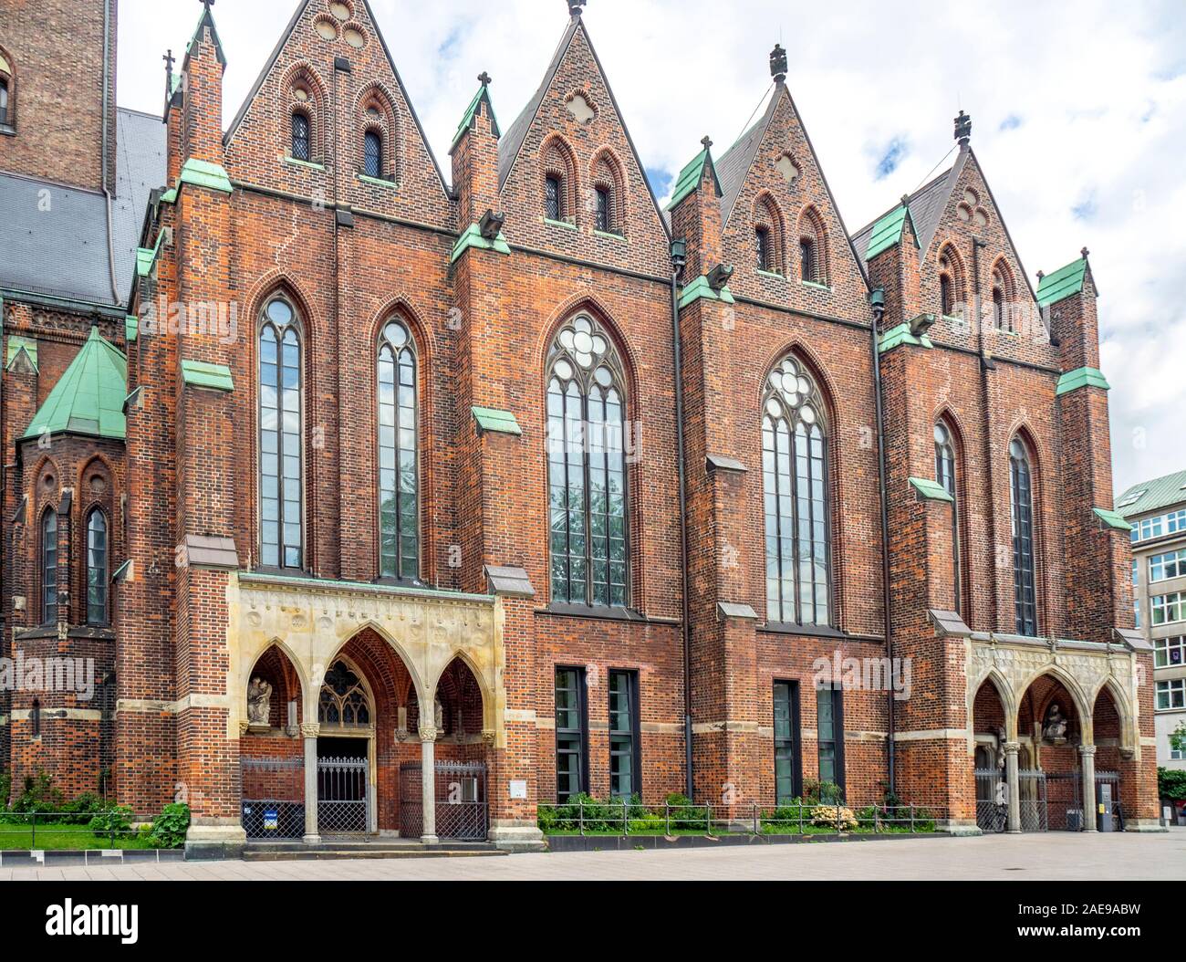 Gothic St Peter's Lutheran Church in Altstadt Hamburg Deutschland Stockfoto