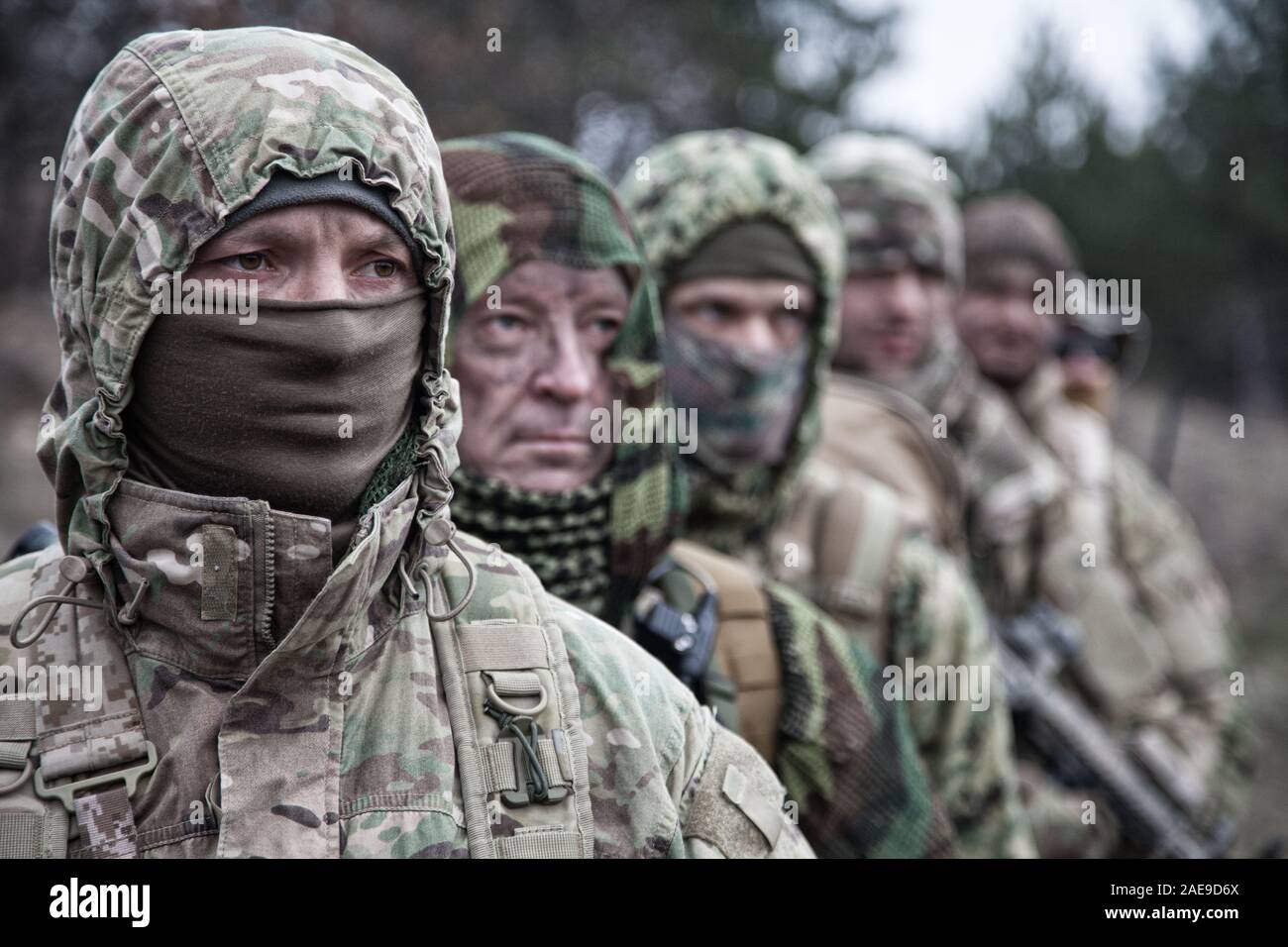 Armee Elite Forces tactical Soldaten Gruppe portrait Stockfoto