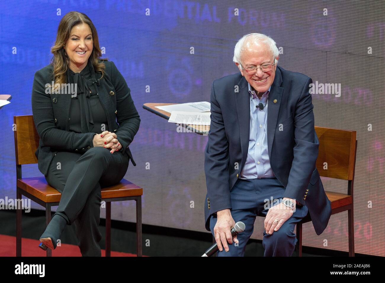 Cedar Rapids, Iowa, USA. 7. Dezember, 2019. Senator Bernie Sanders bei den Teamsters Präsidentenforum in Cedar Rapids, Iowa, USA. Credit: Keith Turrill/Alamy leben Nachrichten Stockfoto