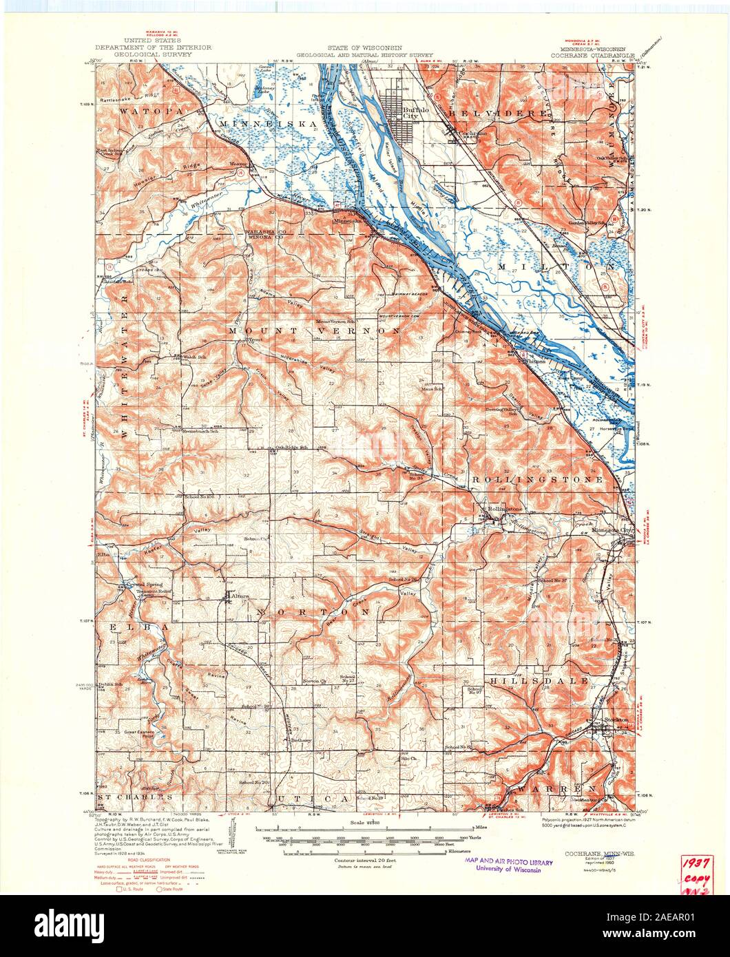 MN Cochrane 504213 1937 62.500 Wiederherstellung Stockfoto