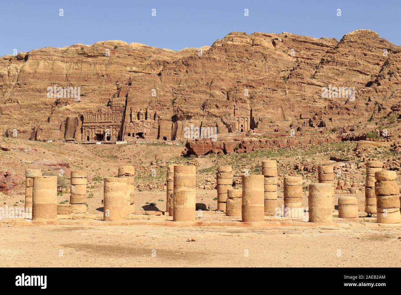 Stadt Petra in Jordanien Stockfoto