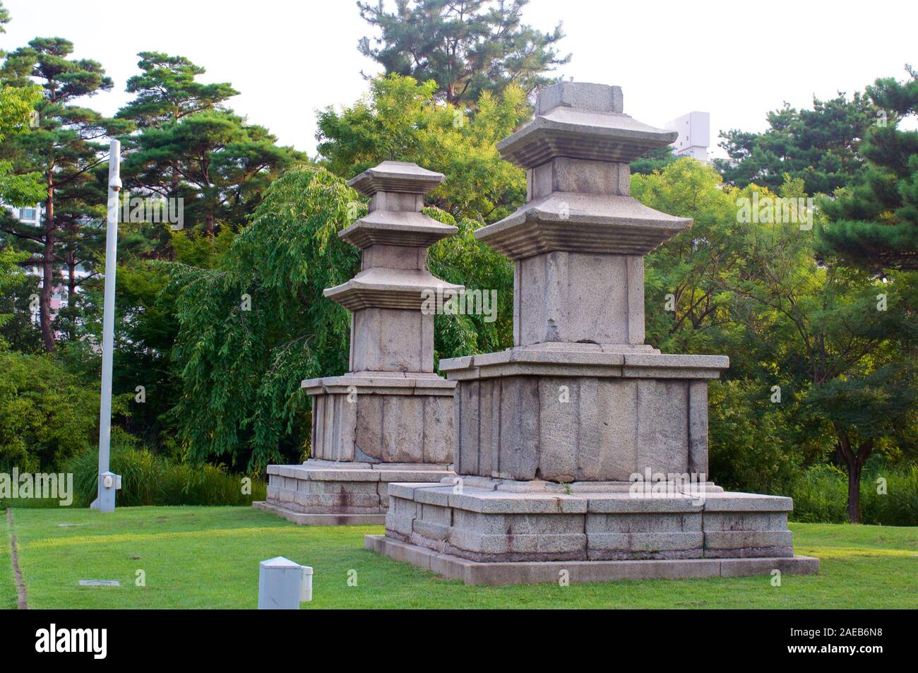 Park in der Nähe von National museum in Seoul, Südkorea Stockfoto