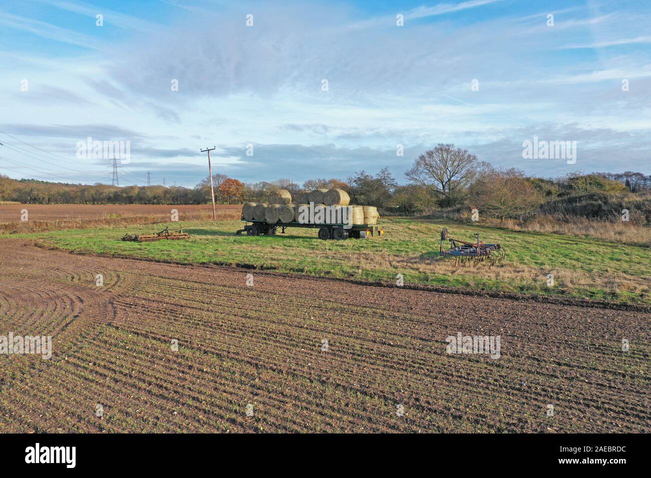 Ackerland Bilder in Norfolk, Großbritannien. Stockfoto