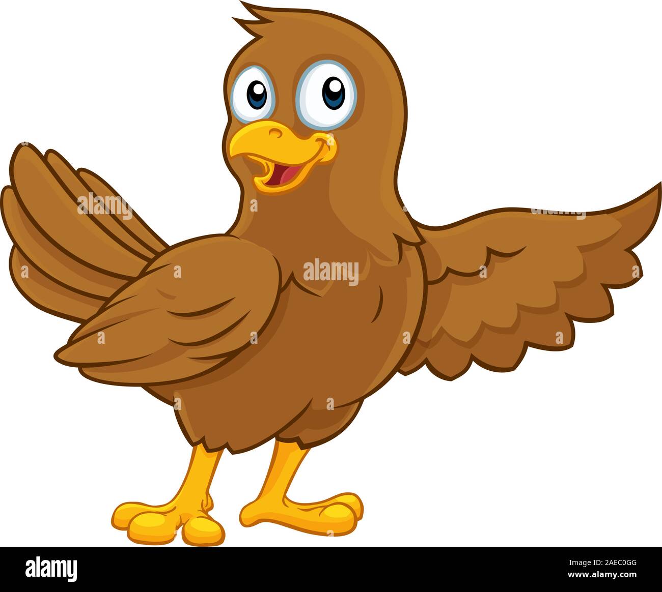 Süße Vogel zeigen Cartoon Charakter Stock Vektor