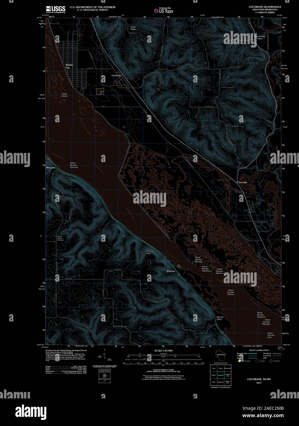 WI Cochrane 20110429 TM invertiert Wiederherstellung Stockfoto