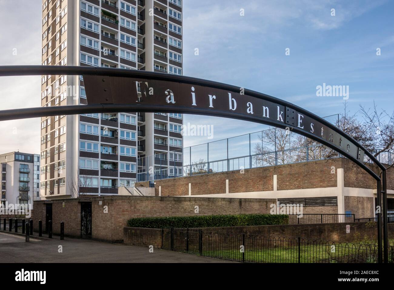 Fairbank Immobilien, sozialer Wohnungsbau, Hoxton, London, UK Stockfoto