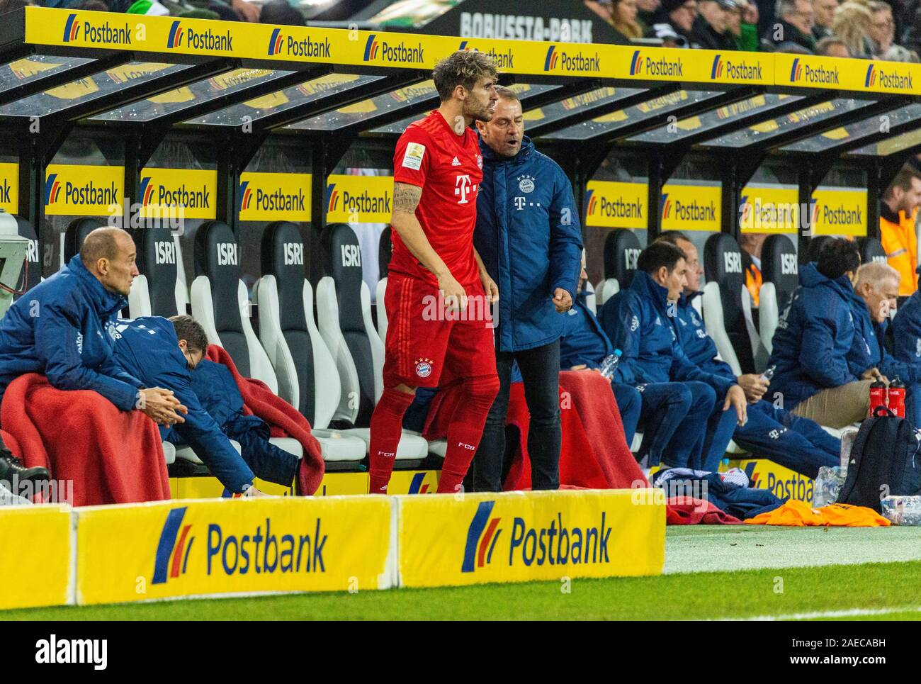 Sport Fussball Bundesliga 2019 2020 Borussia Monchengladbach Gegen Fc Bayern Munchen 2 1 Stadion Borussia Park Player Substitution Von Javier Martinez Fcb Von Trainer Hansi Flick Fcb Mi Ri Dfl Bestimmungen Verbieten Die Verwendung Von