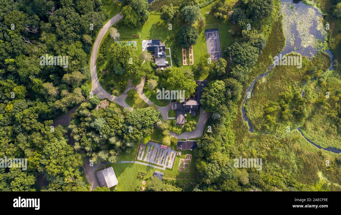 Home von Eleanor Roosevelt National Historic Site, Hyde Park, NY, USA Stockfoto