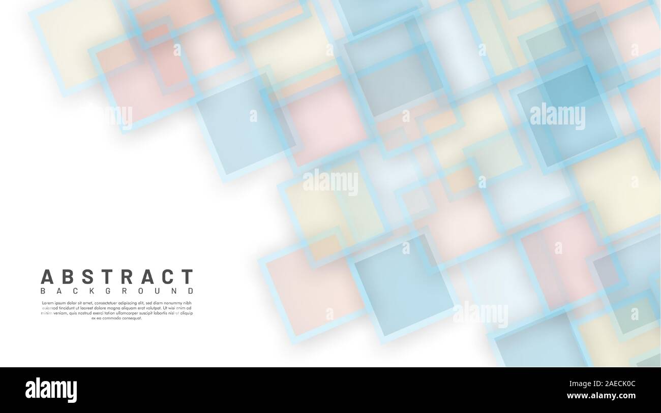 Abstract vector Hintergrund. überlappenden transparenten Square Design. Vektorgrafiken für Hintergrundbilder, Banner, Hintergründe, Karten, Buch Stock Vektor
