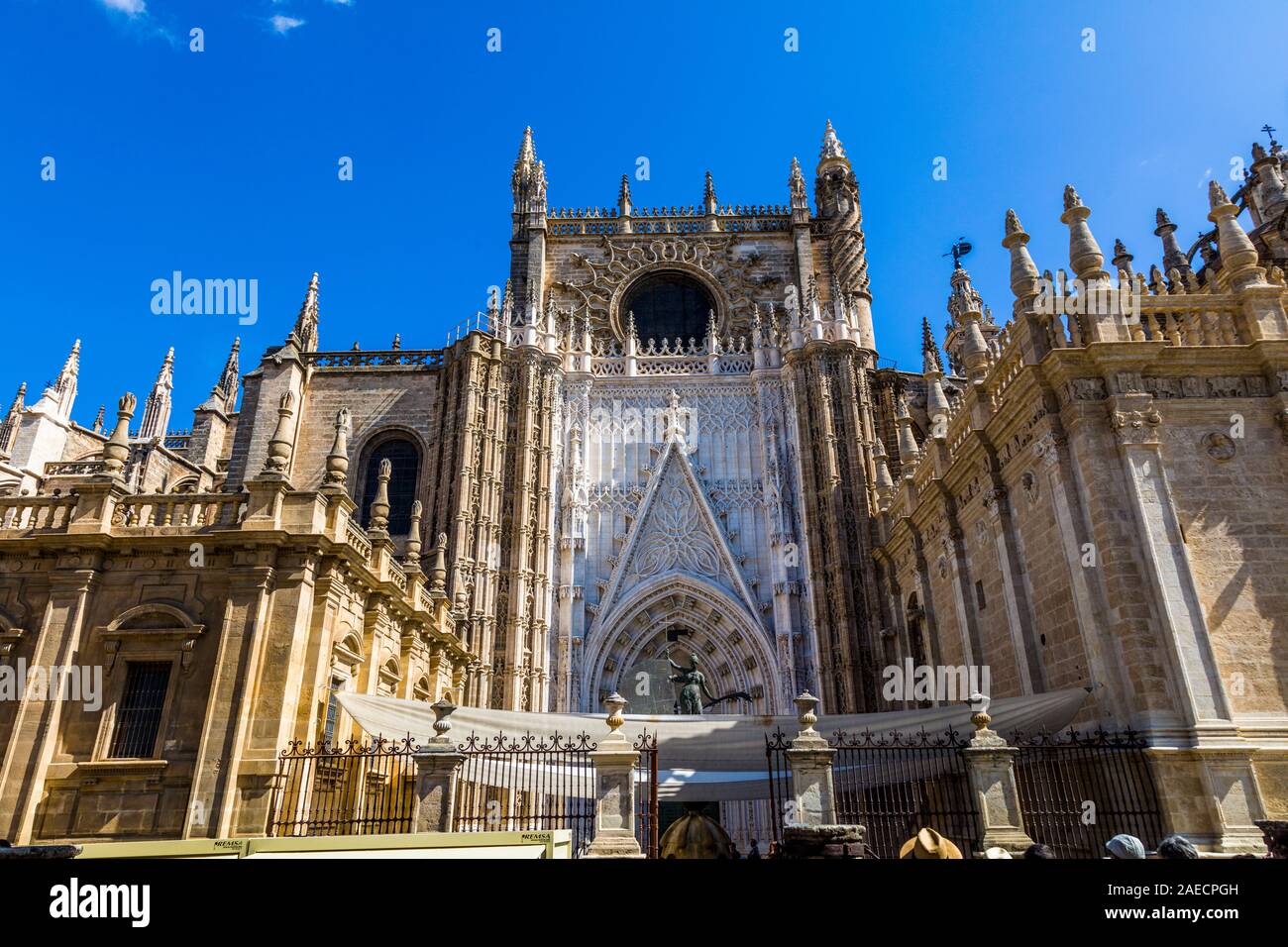 Die Kathedrale von Sevilla Spanien ist die größte christliche Gotische Kathedrale in der Welt Stockfoto