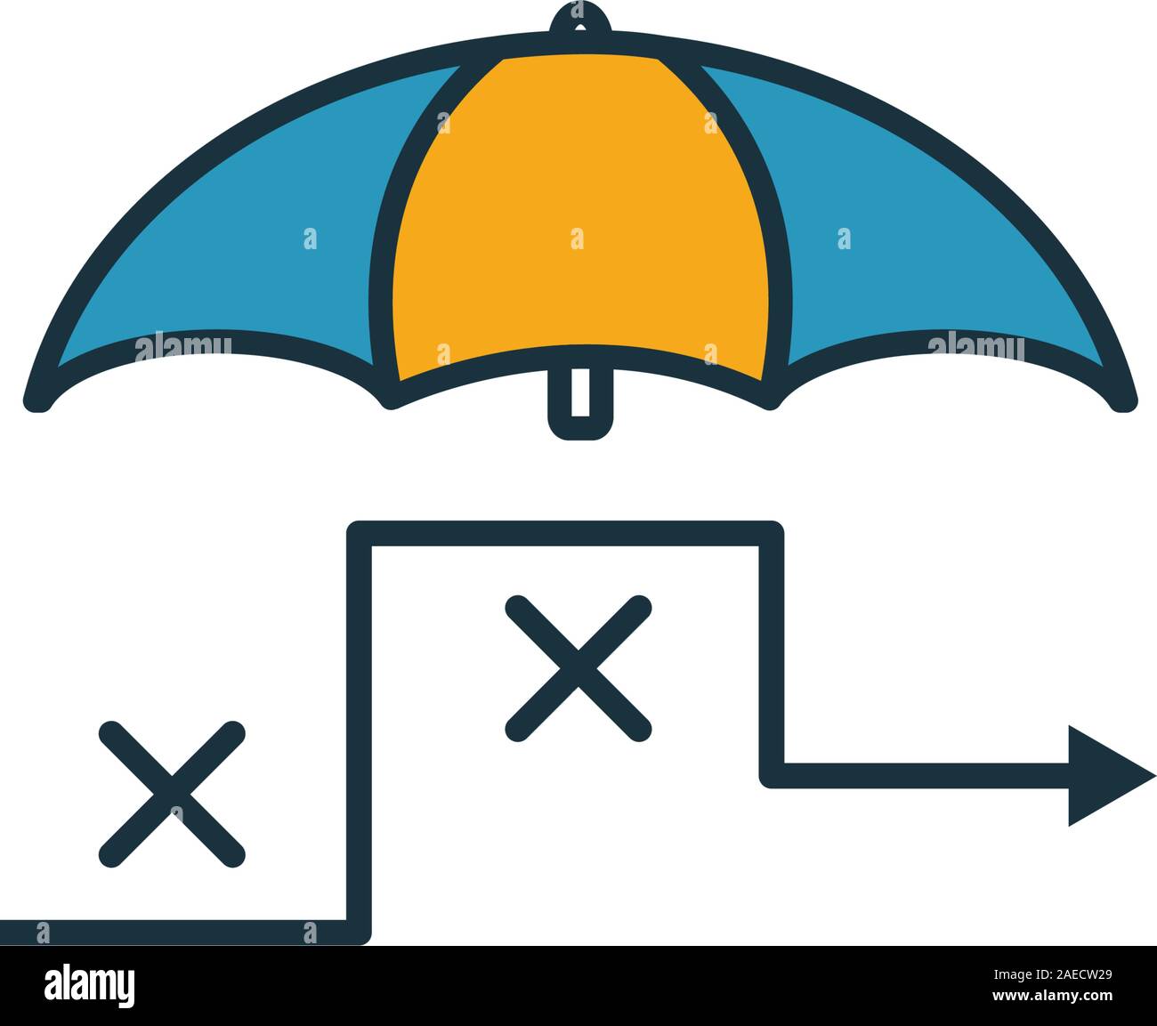 Risiko Plan Symbol. Einfaches Element vom Risikomanagement icons ...