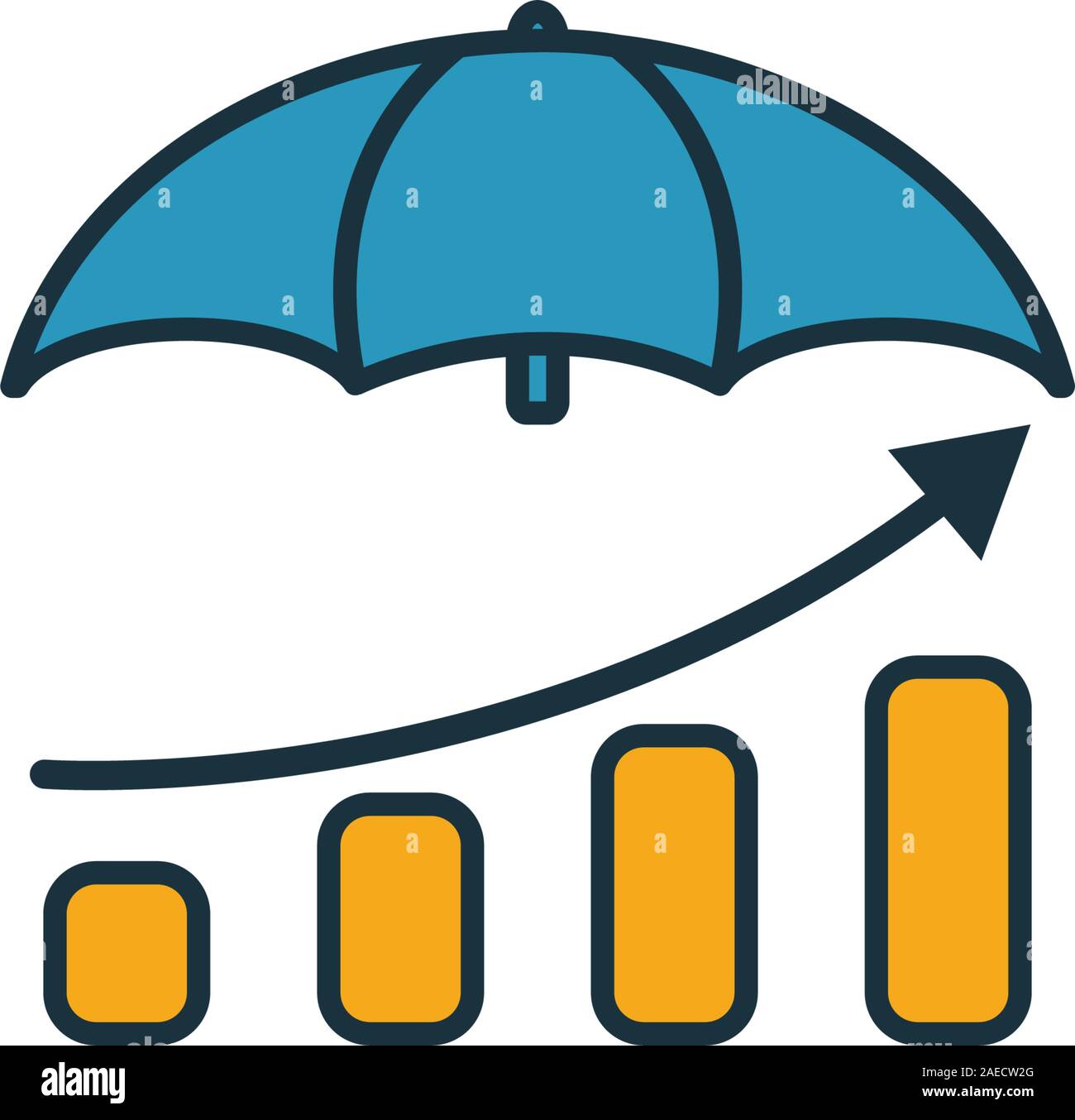 Risiko Strategie Symbol. Einfaches Element vom Risikomanagement icons Collection. Kreative Risikostrategie Symbol ui, ux, Anwendungen, Software und Infografiken Stock Vektor