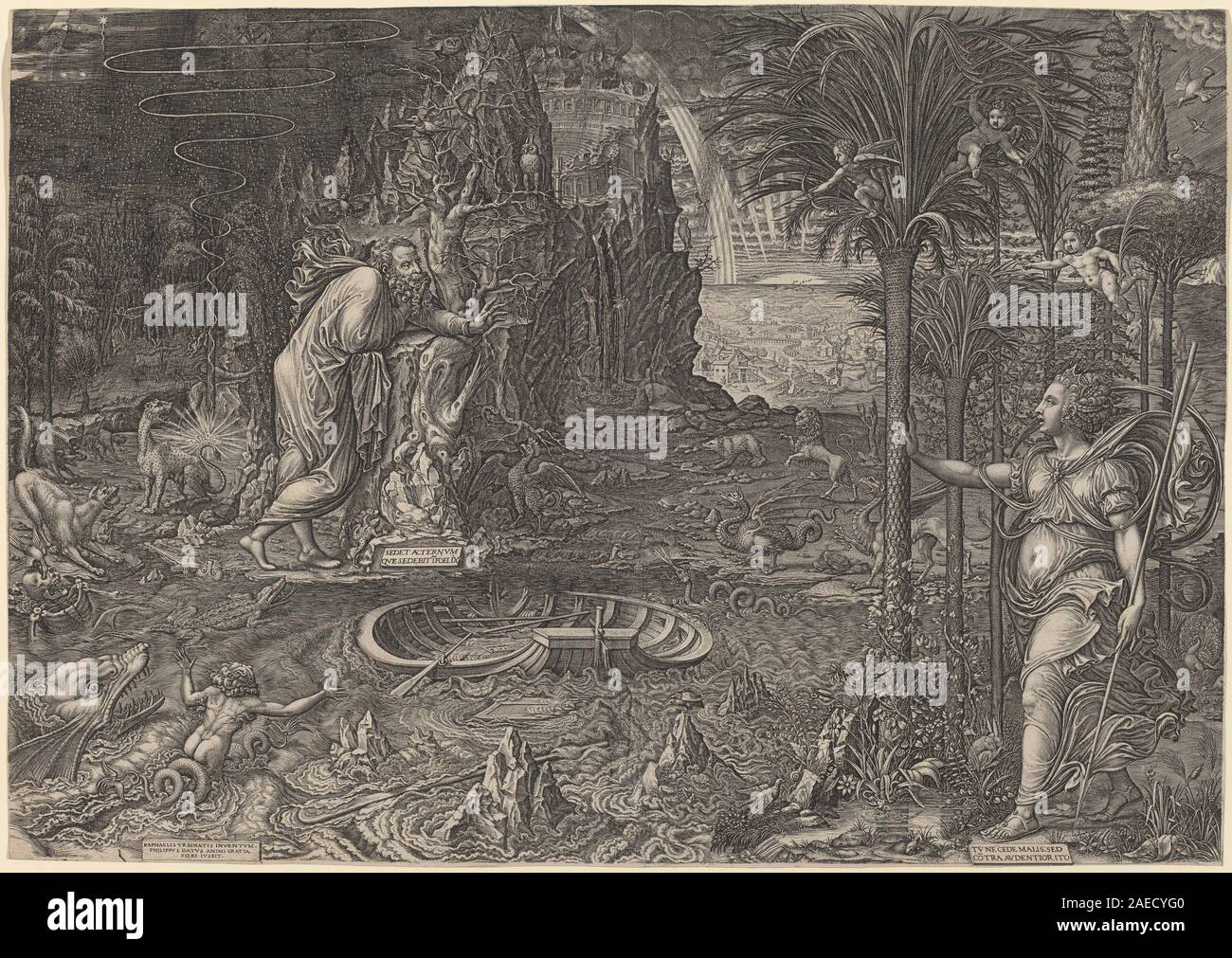 Giorgio Ghisi, Allegorie des Lebens, 1561 Allegorie des Lebens; 1561 Datum Stockfoto