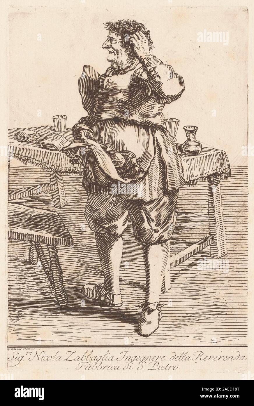 Giovanni Battista Piranesi, nach Pier Leone Ghezzi, Sig Nicola Zabbaglia, 1764 Sig. Nicola Zabbaglia; 1764 Datum Stockfoto