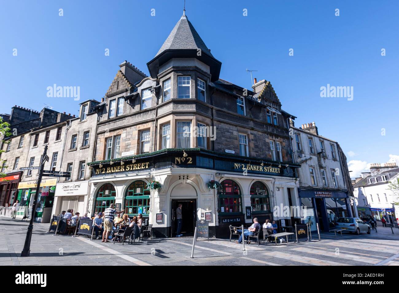 Nr. 2 Baker Street, Kneipe in Stirling, Stirling und Falkirk, Schottland, Großbritannien Stockfoto