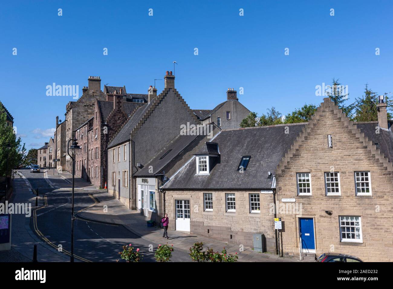 Reihenhäuser in Bogen St. Stirling, Stirling und Falkirk, Schottland, Großbritannien Stockfoto