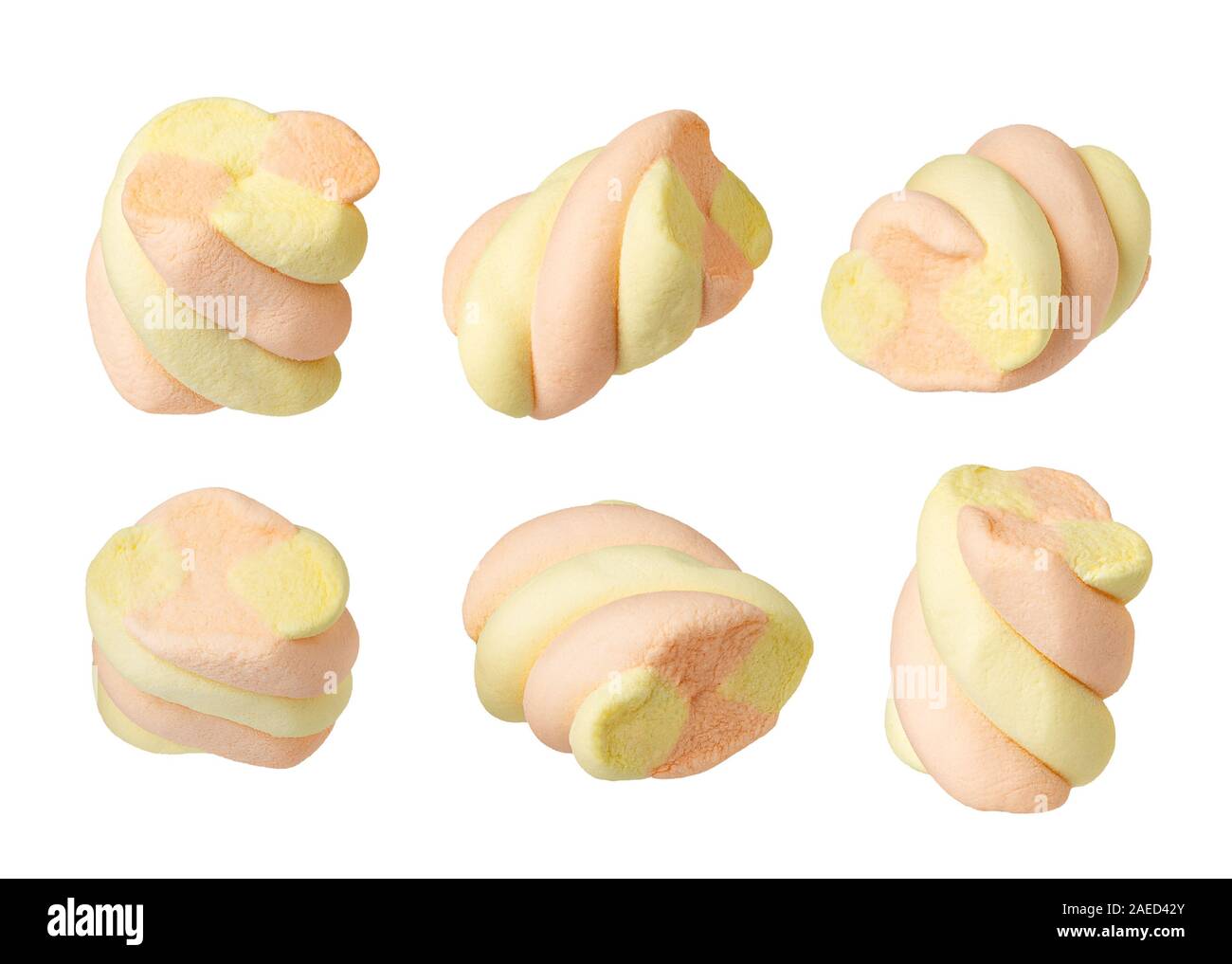 Set aus bunten Marshmallows Stockfoto