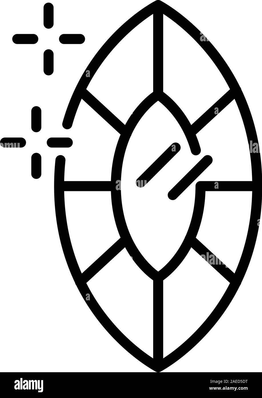 Princess jewel Symbol, outline Style Stock Vektor