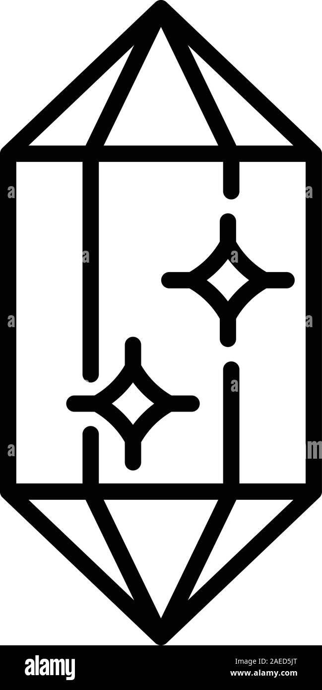 Marquise Juwel Symbol, outline Style Stock Vektor