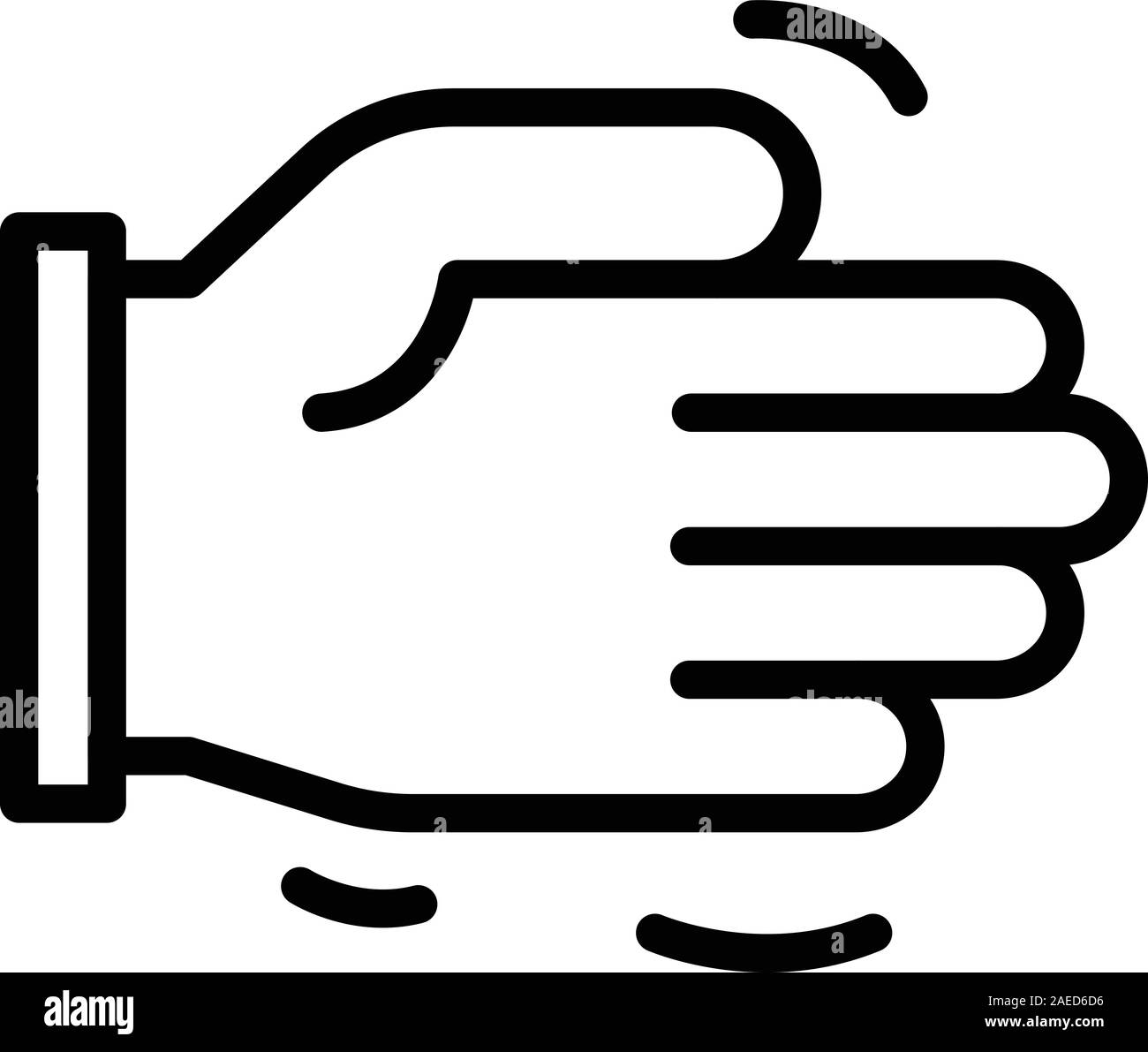 Freund Hilfe Symbol Hand Outline Style Stock Vektorgrafik Alamy