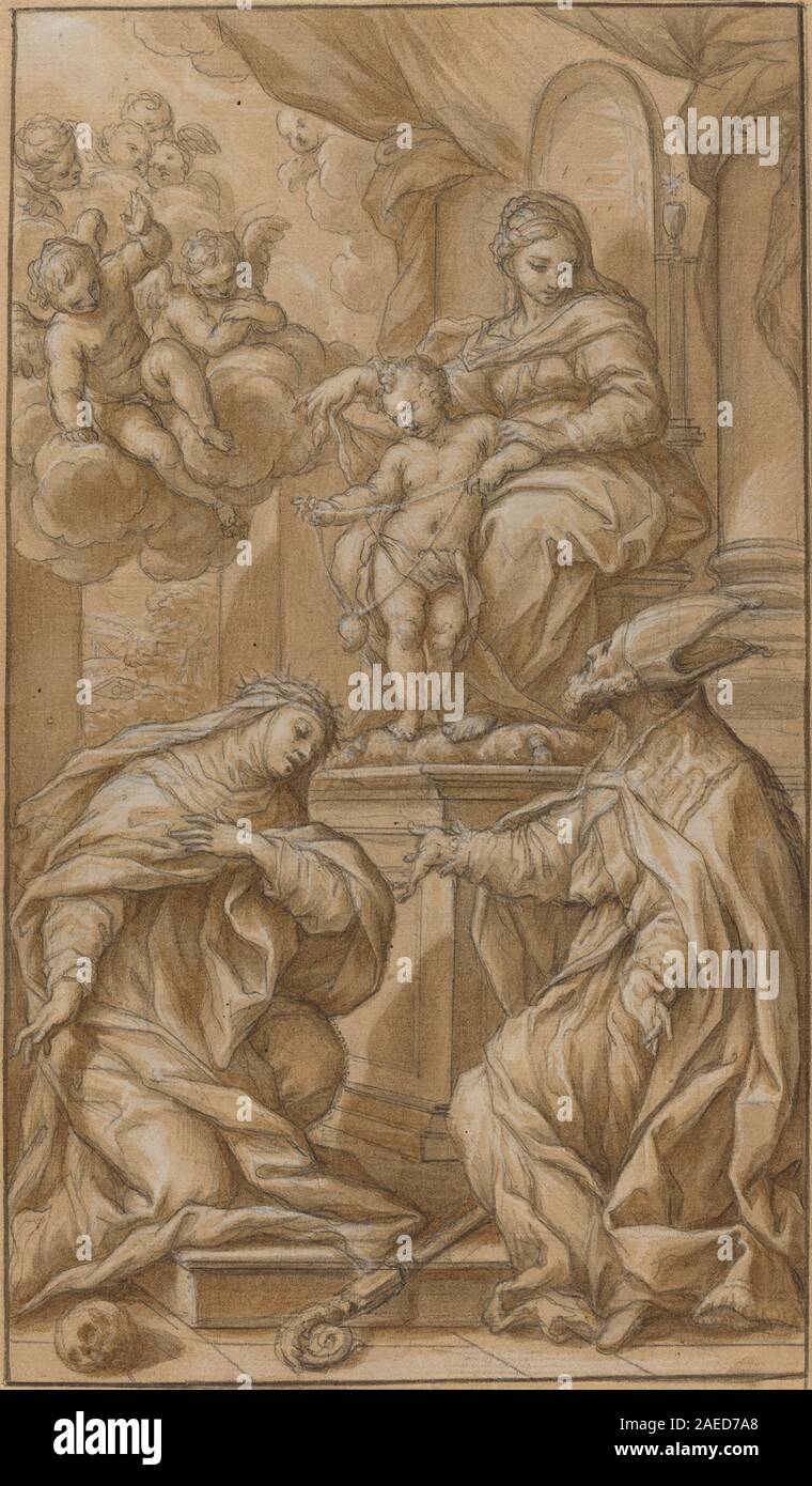 Giuseppe Nicola Nasini, die Madonna mit Kind auf dem Thron, der von zwei Heiligen verehrt, c 1709 Die Madonna mit Kind auf dem Thron, der von zwei Heiligen verehrt; c. 1709 Stockfoto Giuseppe Nicola Nasini, die Madonna mit Kind auf dem Thron, der von zwei Heiligen verehrt, c 1709 Die Madonna mit Kind auf dem Thron, der von zwei Heiligen verehrt; c. 1709 Stockfoto
