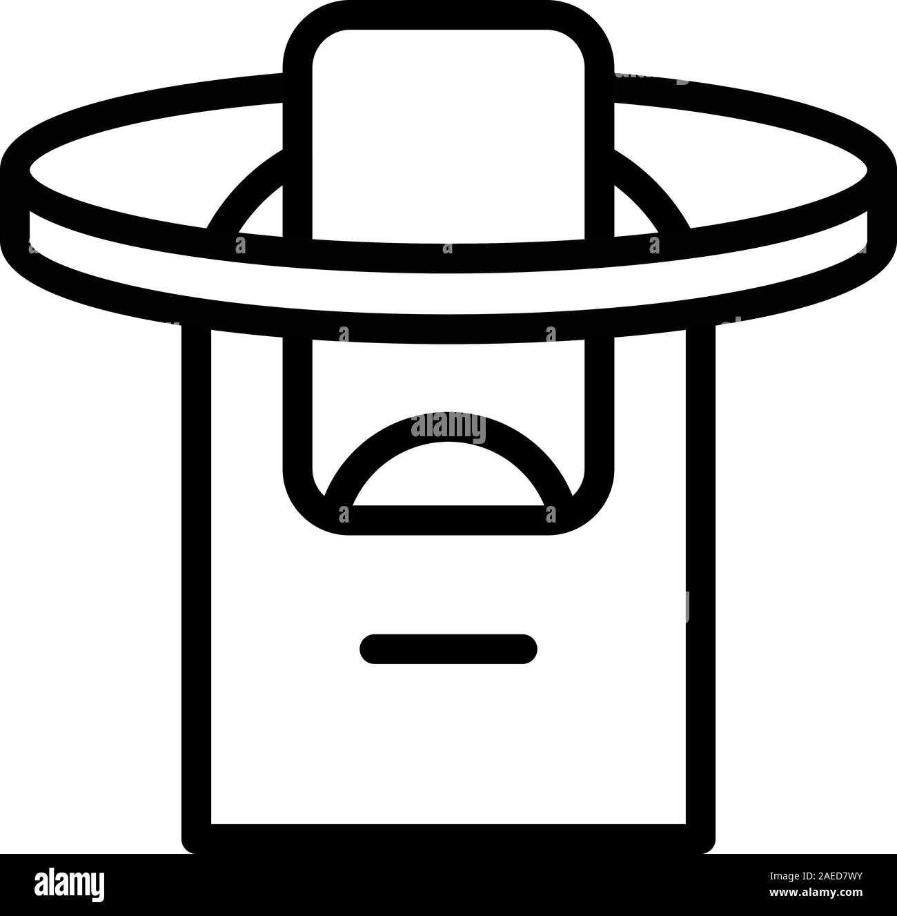 Fingerabdruckerkennung Symbol, outline Style Stock Vektor