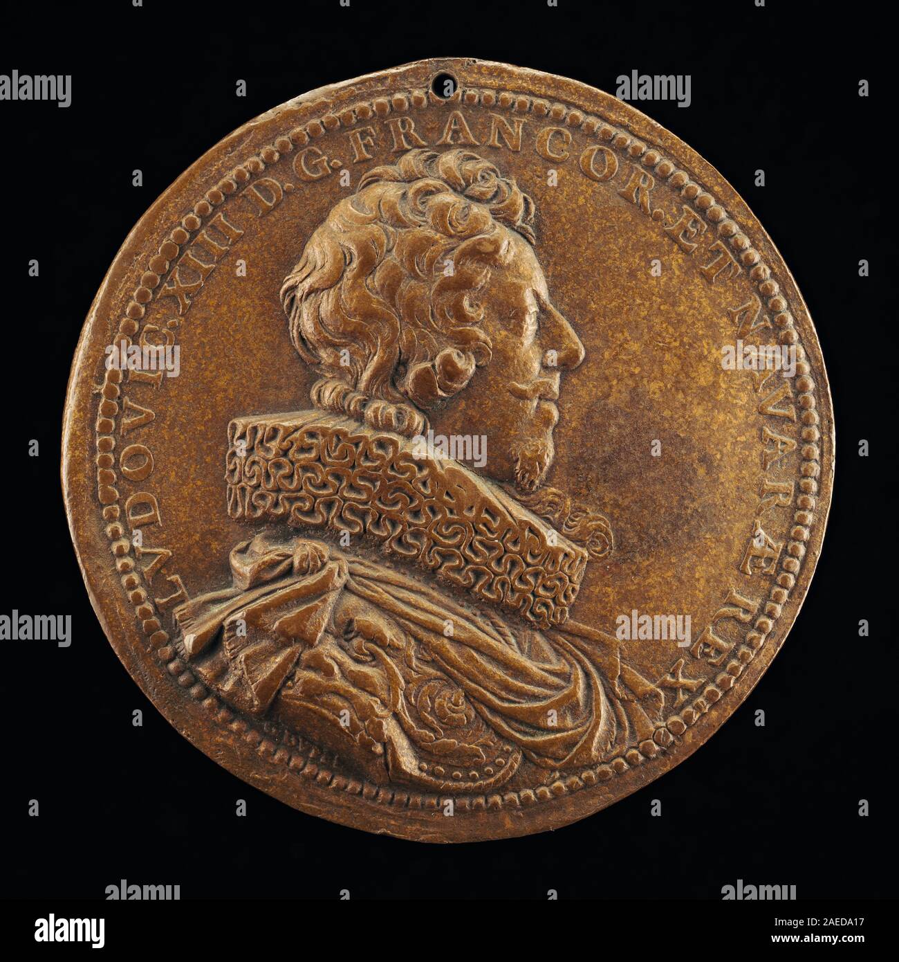 Guillaume Dupré, Louis XIII., 1601-1643, König von Frankreich 1610 (Vorderseite), 1623 Louis XIII., 1601-1643, König von Frankreich 1610 [Vorderseite]; 1623 Datum Stockfoto