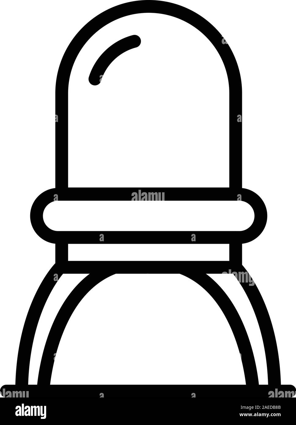 Halbrunde Stuhl Symbol, outline Style Stock Vektor
