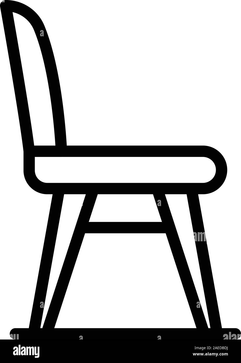 Klassischer Stuhl Symbol, outline Style Stock Vektor