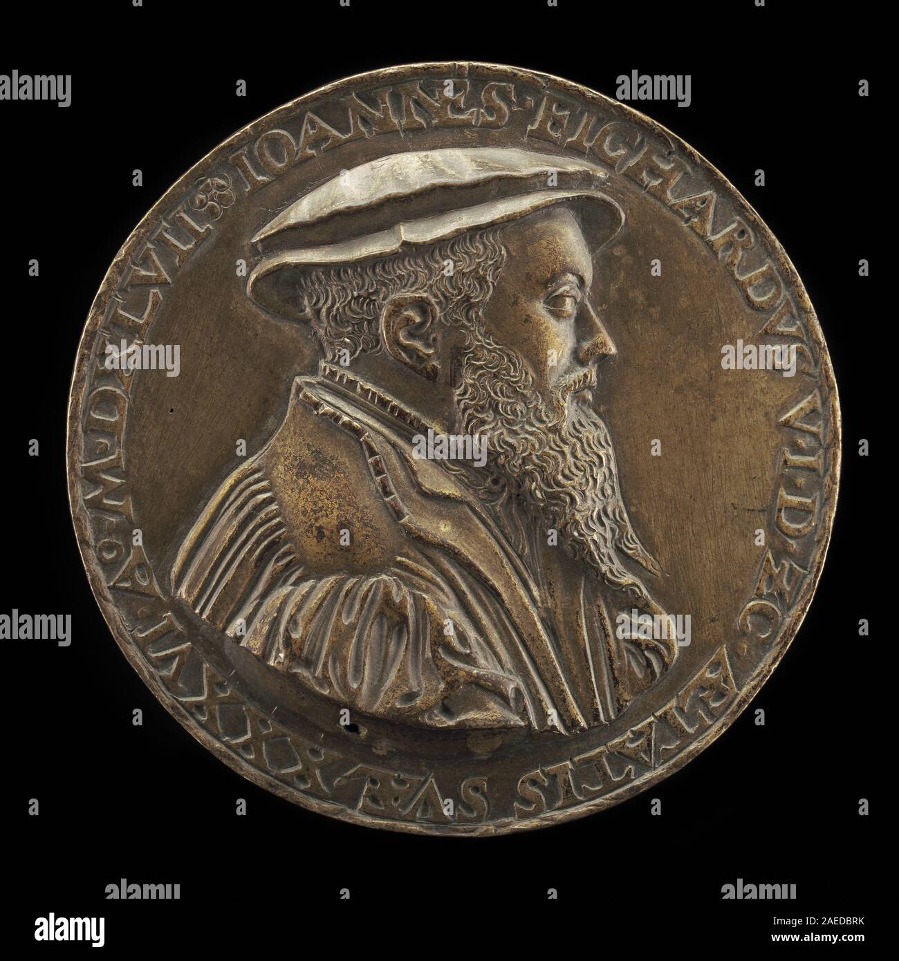 Hans Bolsterer, Johann Bergetappe, 1512-1581, syndic von Frankfurt am Main (Vorderseite), 1547 Johann Bergetappe, 1512-1581, syndic von Frankfurt am Main [Vorderseite]; 1547 Datum Stockfoto