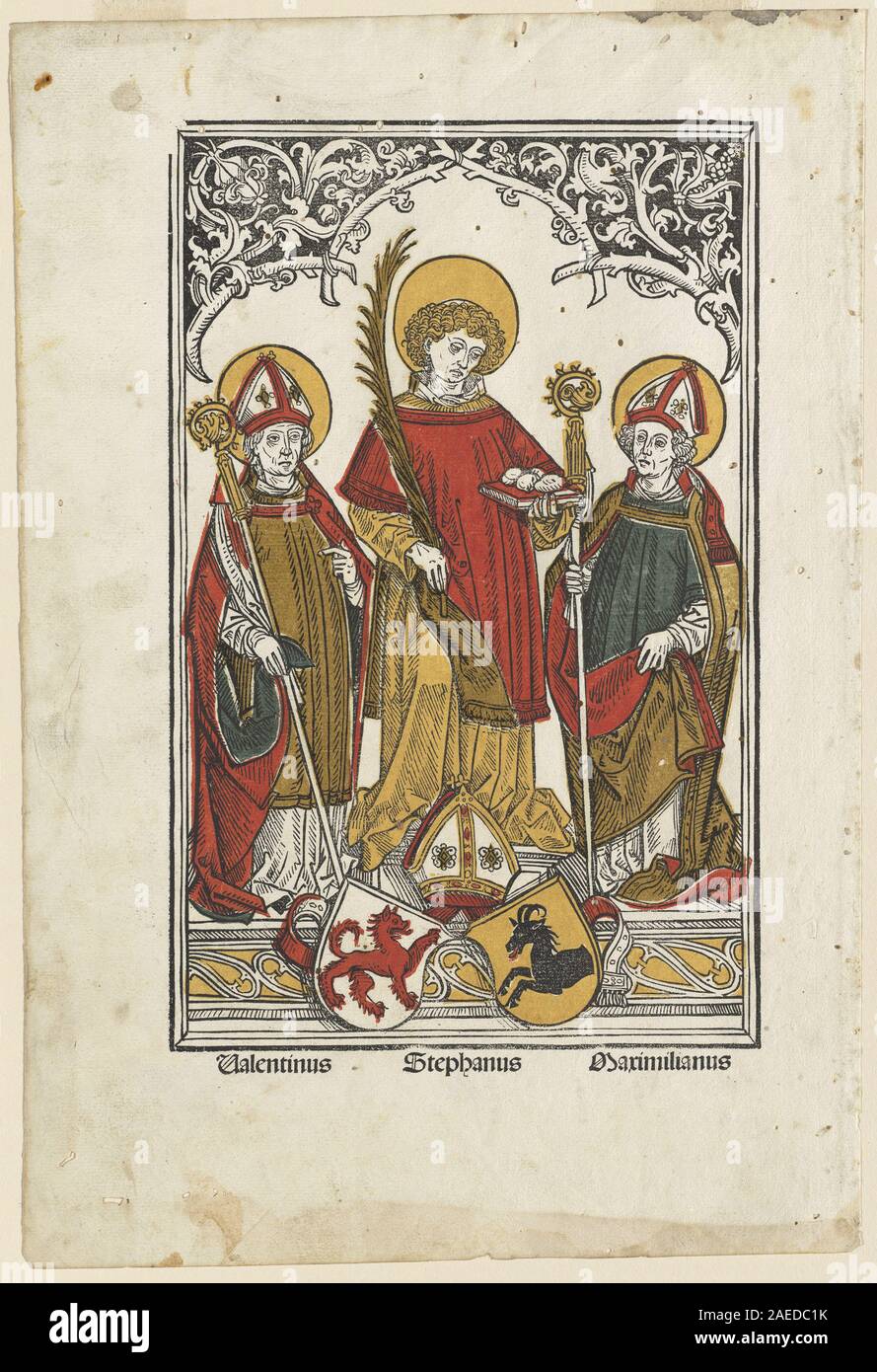 Hans Burgkmair ICH, St. Valentin, St. Stephan und St. Maximilian, 1498 St. Valentin, St. Stephan und St. Maximilian; 1498 Datum Stockfoto