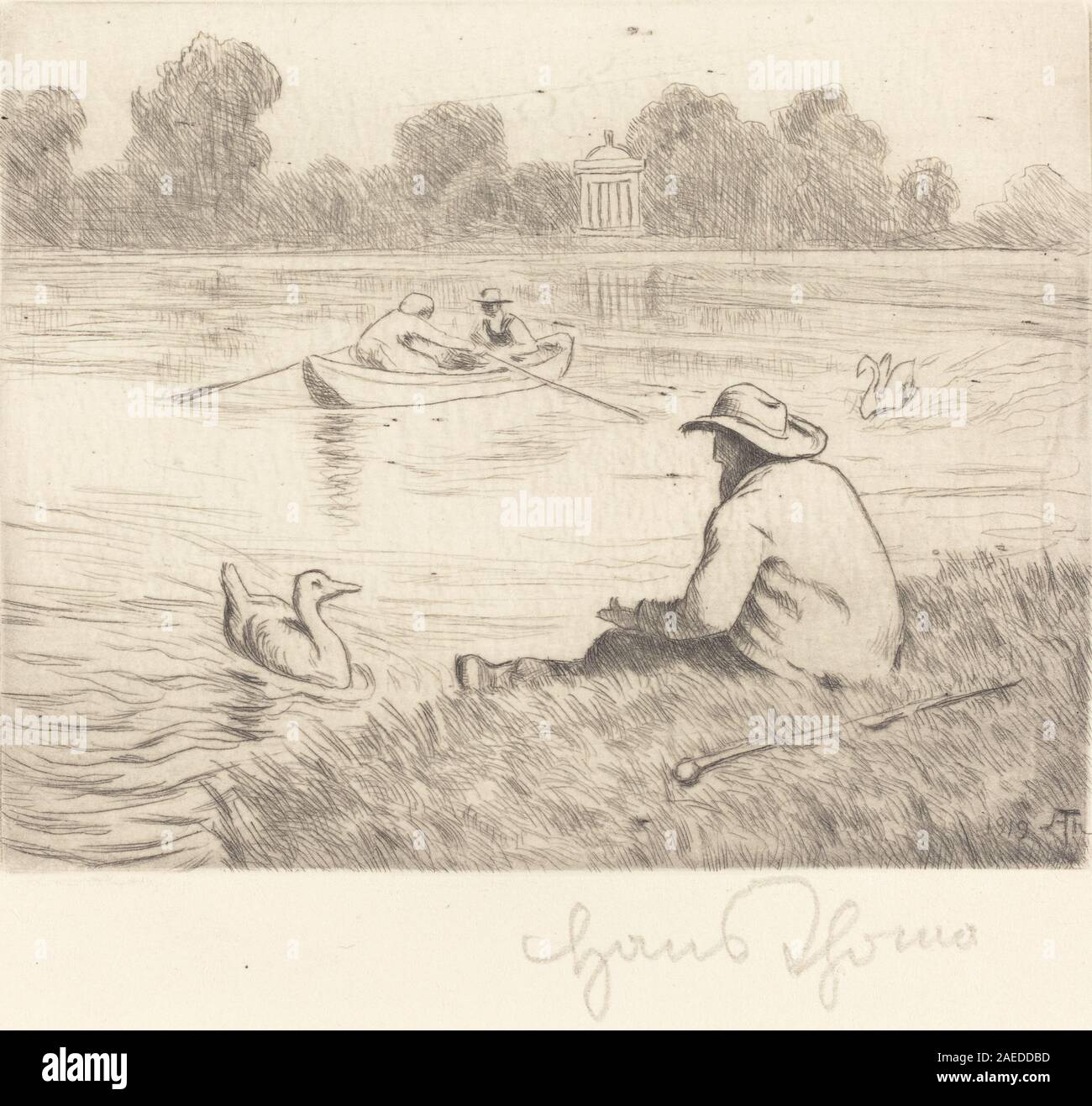 Hans Thoma, ruhigen Ausflug, 1919 Ruhe Ausflug; 1919 Datum Stockfoto