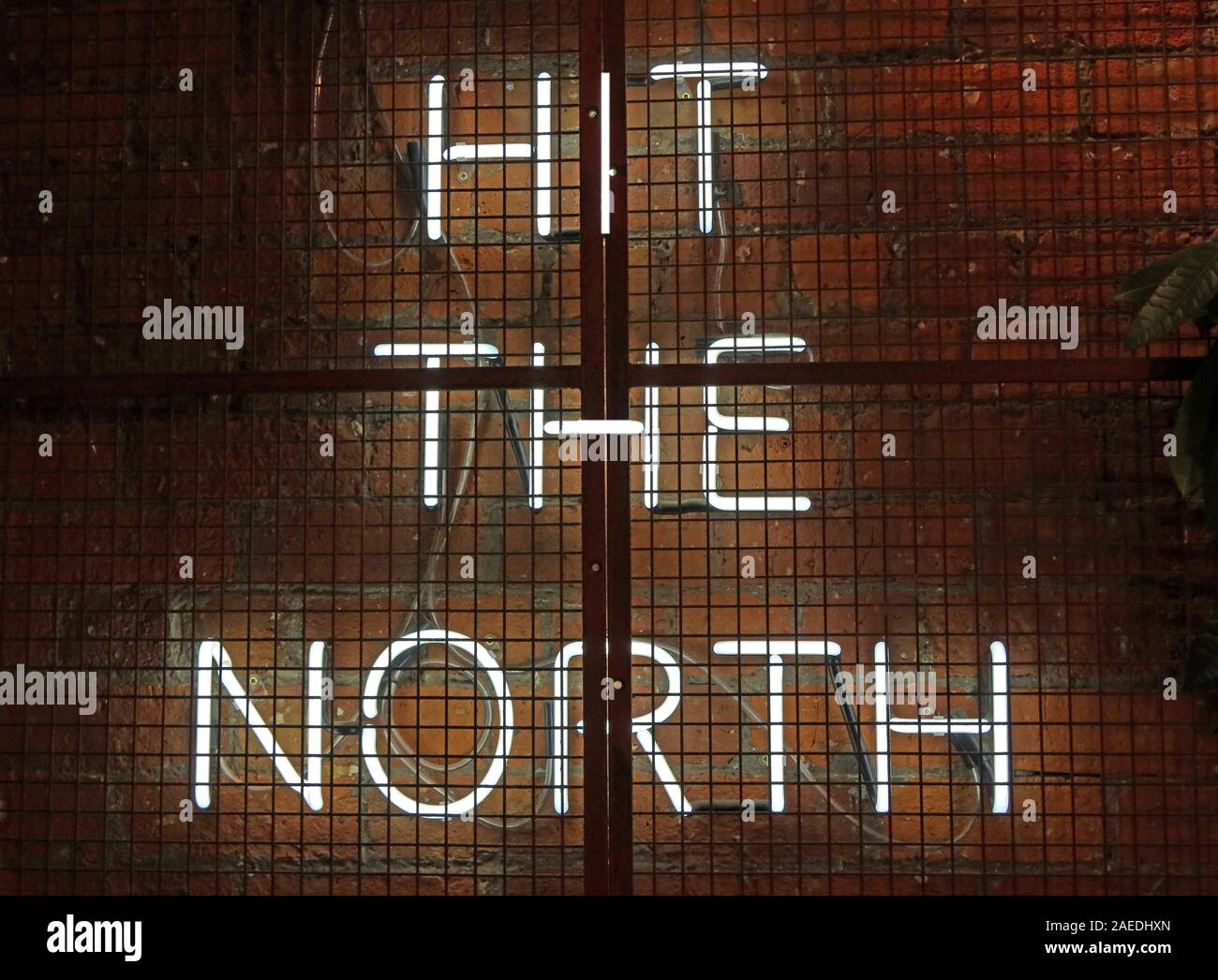 Leuchtreklame, schlug im Norden, Manchester, nördlichen Viertel NQ4, Greater Manchester, England - Am nördlichen Mönch bar Stockfoto