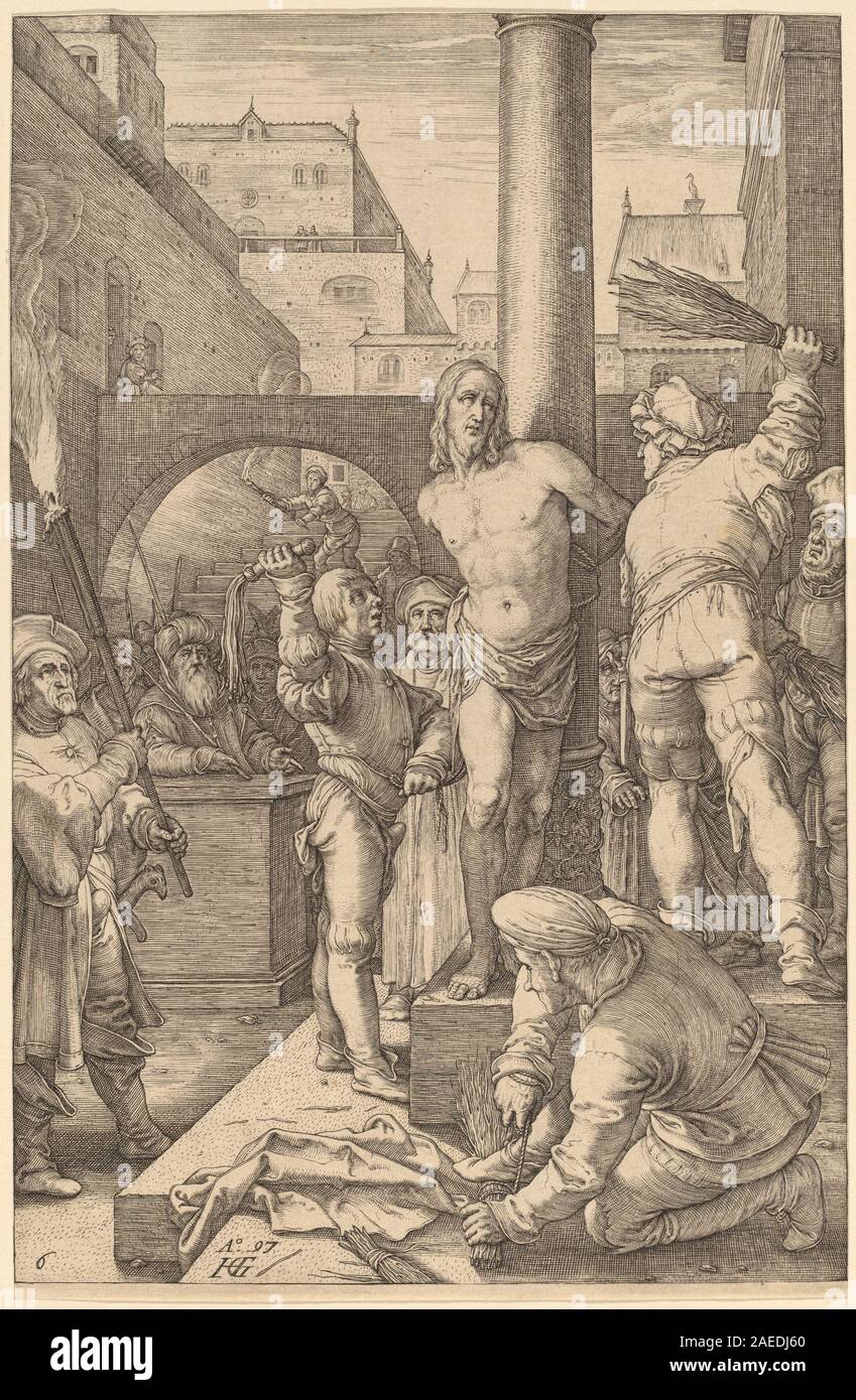 Hendrik Goltzius, Geißelung Christi, 1597 die Geißelung Christi; 1597 Datum Stockfoto