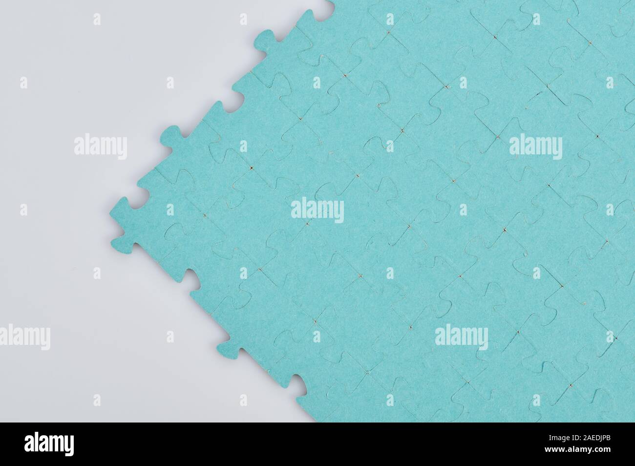 Puzzle Muster Hintergrund. Gelöst puzzle Spiel flache Ansicht Stockfoto