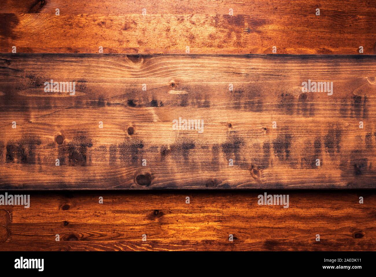 Hintergrund der Holzplatte Plank, Ansicht von oben Textur Stockfoto