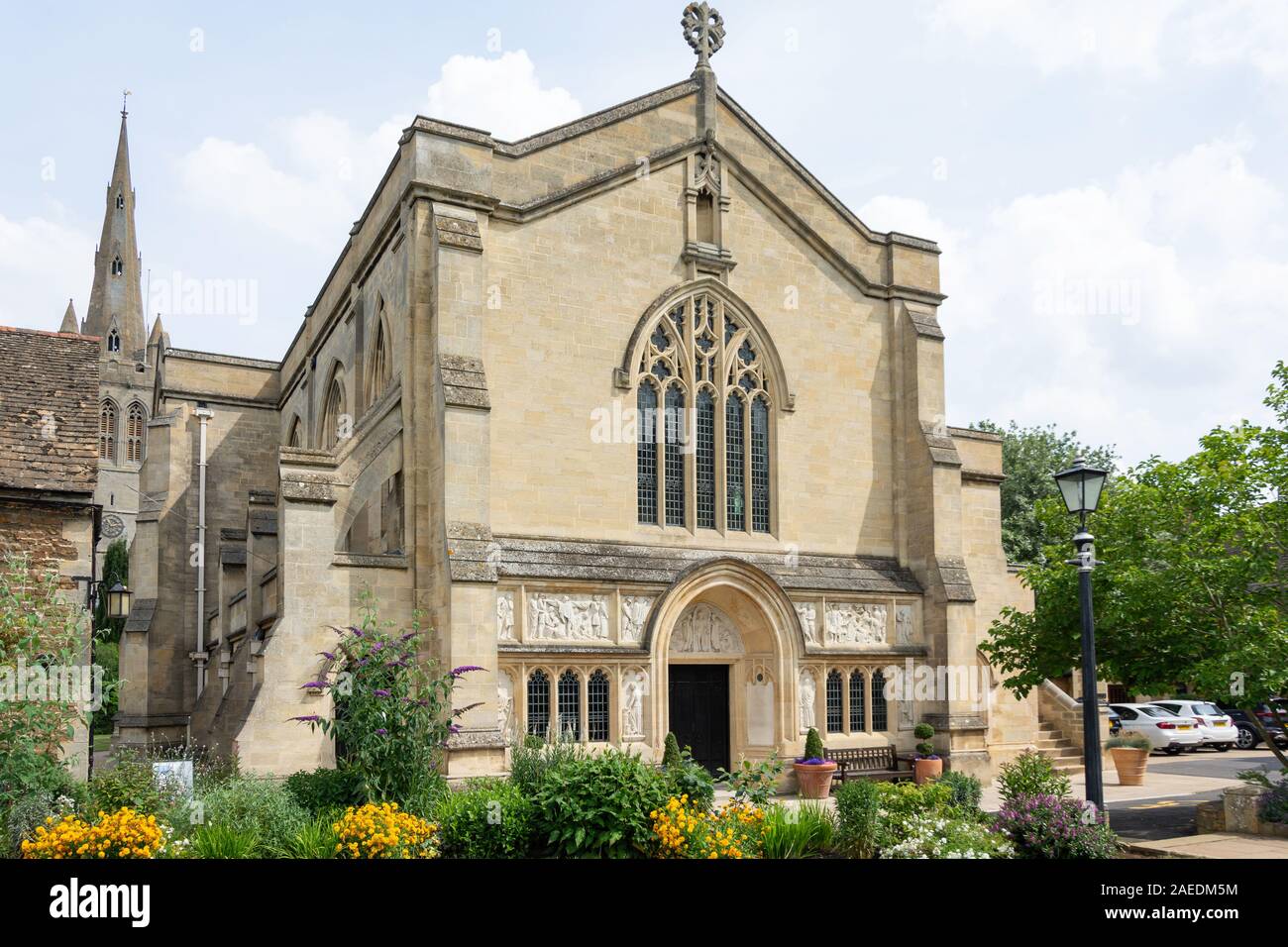 Schule Kapelle, Oakham School, Kapelle schließen, Market Place, Oakham, Rutland, England, Vereinigtes Königreich Stockfoto