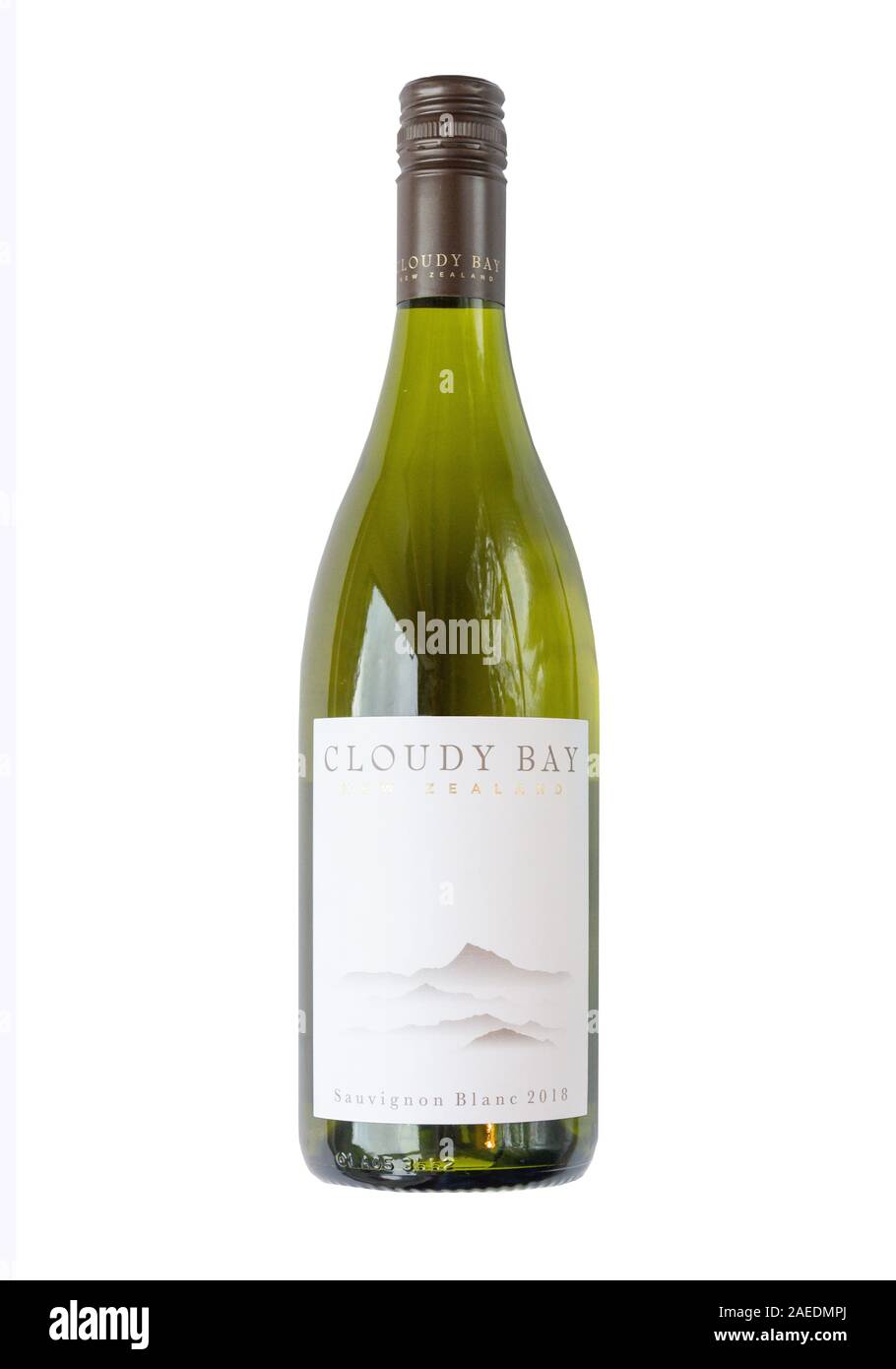 Neuseeland Cloudy Bay Sauvignon Blanc 2018, Marlborough Weinberg, Wairau Valley, Blenheim, Marlborough, Neuseeland Stockfoto