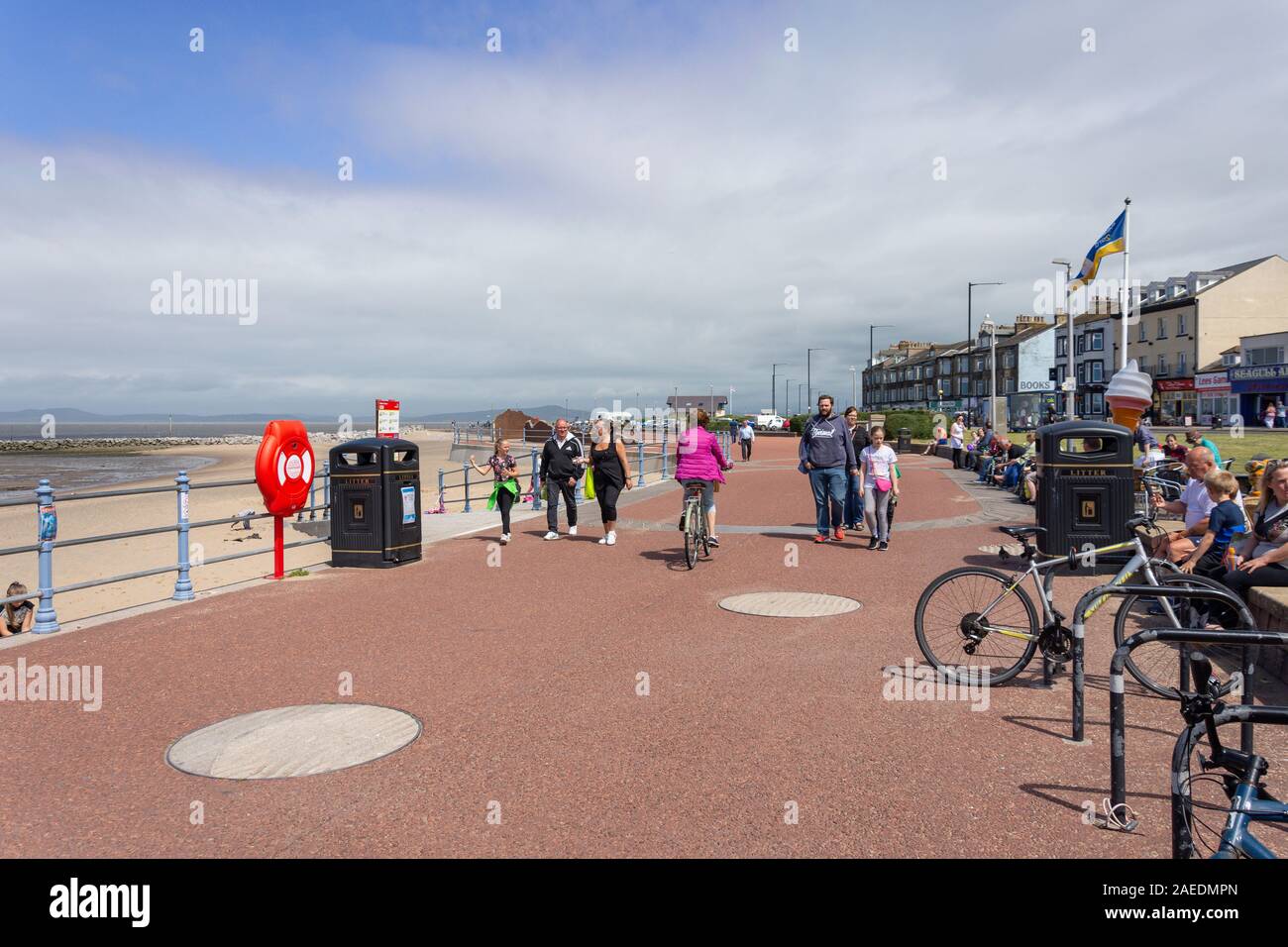 Strandpromenade, Marine Road Central, Morecambe, Lancashire, England, Vereinigtes Königreich Stockfoto
