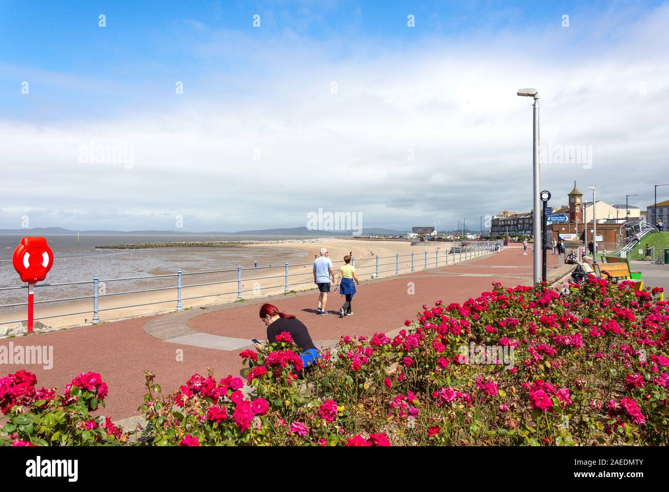 Strandpromenade, Marine Road Central, Morecambe, Lancashire, England, Vereinigtes Königreich Stockfoto