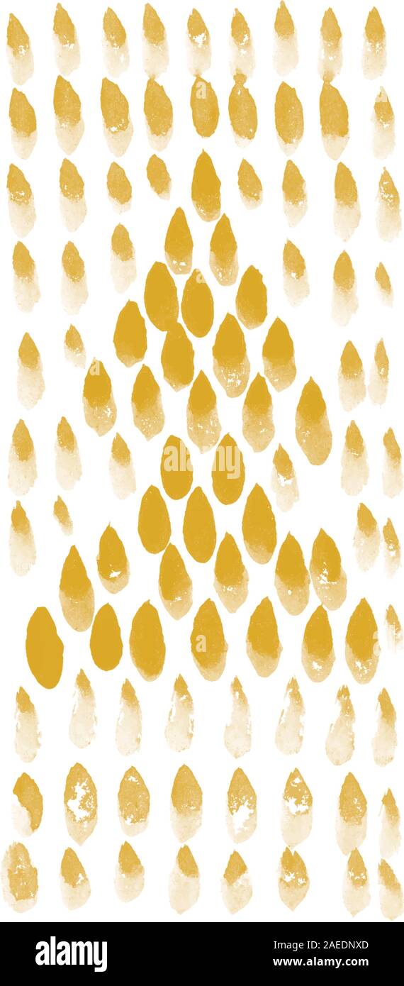 Frohe Weihnachten und Neues Jahr Kunstwerk mit Gold und Grün Weihnachtsbäume in der Linie. Stock Vektor