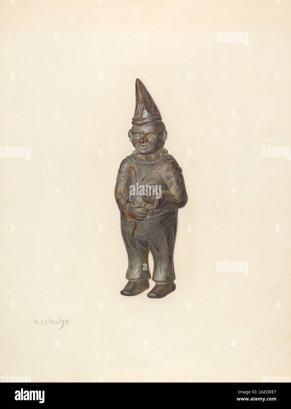 Eine Penny Bank von Herman Schulze um 1941, mit Münzschlitz, dekorativer Form und haltbarem Material, die zum Einsparen von Münzen verwendet wurde und das Haushaltsdesign des frühen 20. Jahrhunderts widerspiegelt. Stockfoto