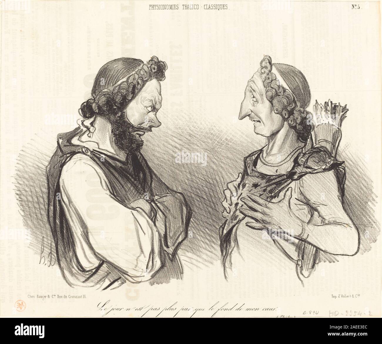 Honoré Daumier, le Jour n'est pas plus pur, 1841 Le Jour n'est pas plus pur ...; 1841 Datum Stockfoto