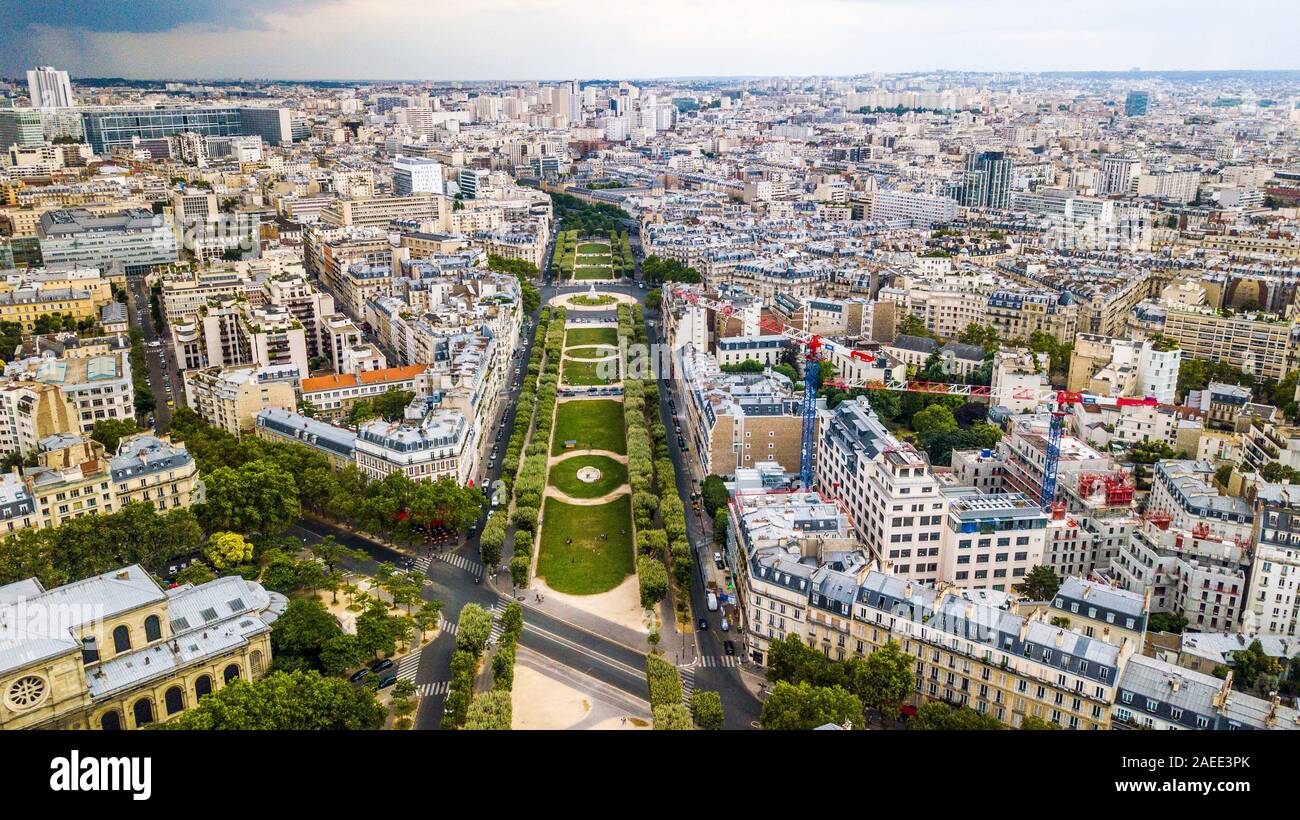 Esplanade Jacques-Chaban-Delmas, Paris, Frankreich Stockfoto
