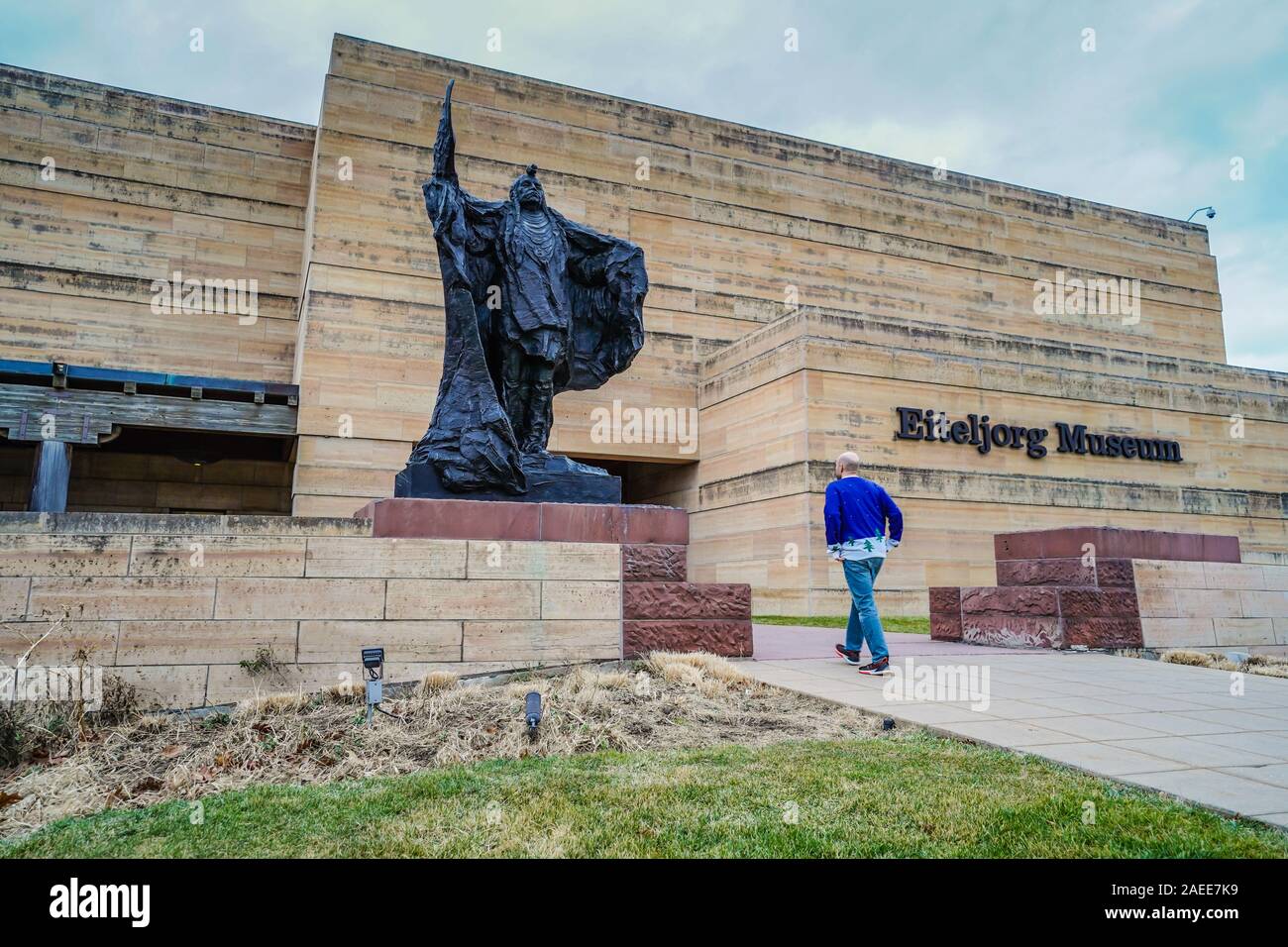 Die Eiteljorg Museum der Amerikanischen Indianer und Western Art befindet sich in der Innenstadt von Indianapolis, Indiana entfernt und beherbergt eine umfangreiche Sammlung für visuelle Kunst Stockfoto
