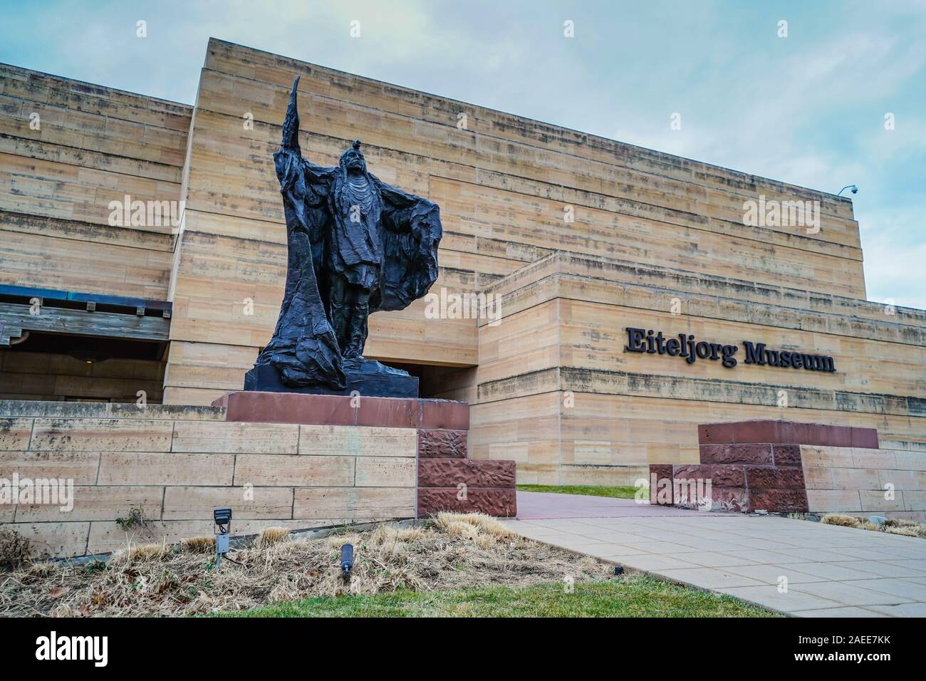 Die Eiteljorg Museum der Amerikanischen Indianer und Western Art befindet sich in der Innenstadt von Indianapolis, Indiana entfernt und beherbergt eine umfangreiche Sammlung für visuelle Kunst Stockfoto