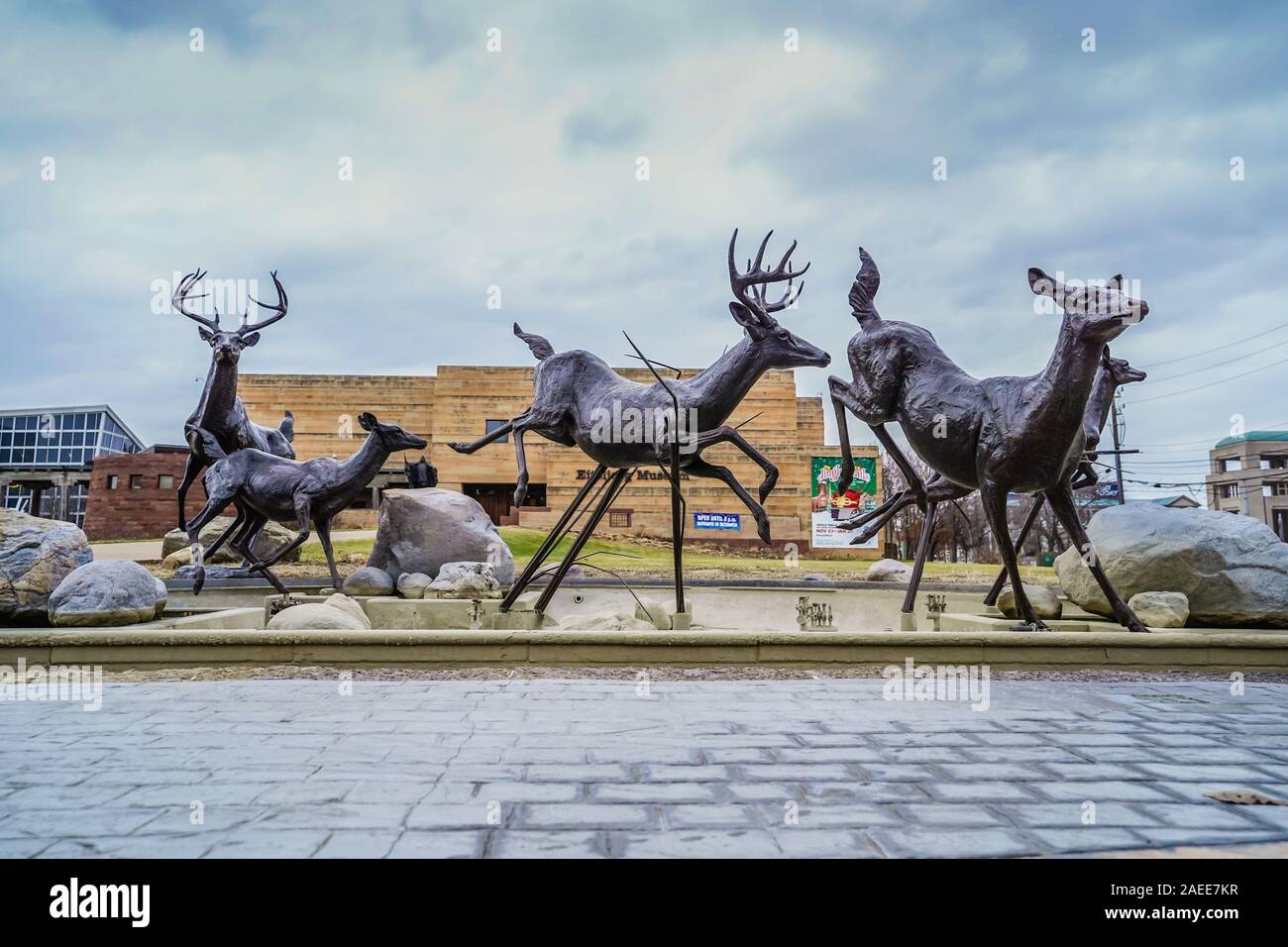 Die Eiteljorg Museum der Amerikanischen Indianer und Western Art befindet sich in der Innenstadt von Indianapolis, Indiana entfernt und beherbergt eine umfangreiche Sammlung für visuelle Kunst Stockfoto
