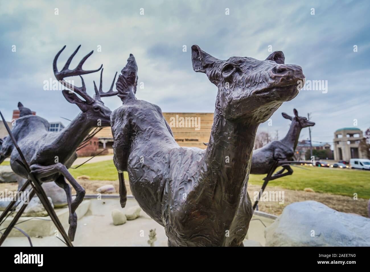 Die Eiteljorg Museum der Amerikanischen Indianer und Western Art befindet sich in der Innenstadt von Indianapolis, Indiana entfernt und beherbergt eine umfangreiche Sammlung für visuelle Kunst Stockfoto